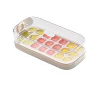 Bac à glaçons avec couvercle - Bac à glaçons réutilisable en silicone à 24 cubes - Machine à glaçons facile à démouler pour congélateur, bar à domicile et fête (SSW086-21B)