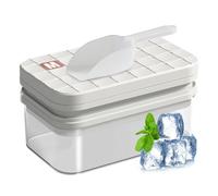 Bac à glaçons avec couvercle et poubelle | Moule à glaçons à 56 compartiments pour congélateur avec pelle | Accessoires de cuisine de qualité alimentaire pour cocktails, tequila, vodka, whisky