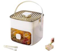 Bac à Glaçons avec Couvercle - Moule Pressant avec Rangement Intégré, 48 Glaçons en Silicone Flexible, Facile à Démouler, Sans BPA - Idéal pour Congélateur, Maison et Camping (Blanc)