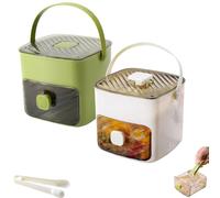 Bac à Glaçons avec Couvercle - Moule Pressant avec Rangement Intégré, 48 Glaçons en Silicone Flexible, Facile à Démouler, Sans BPA - Idéal pour Congélateur, Maison et Camping (Vert + Blanc)