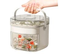 Bac à glaçons avec couvercle réutilisable et portable facile à démouler | Bac à glaçons avec poignée pour cuisine, réfrigérateur, bar, cocktail, camping-car, camping, voyage, maison