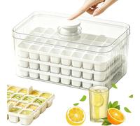 Bac à glaçons avec rangement 3 niveaux type presse 96 compartiments | Plateau presse-glace pour cuisine maison appartement résidence camping