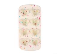 Bac à Glaçons Cœur en Silicone Souple 21.5cm(A) | Silicone souple, design cœur romantique, BPA, 21.5cm, pour idéal boissons et desserts