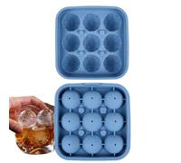 Bac À Glaçons De Football - Silicone Qualité Alimentaire 12x12x4cm | Moule Souple 9 Emplacements Thème Ballon | Gabarit Congélateur Rond Démoulage Facile Pour Whisky Fête Réunion Célébration Maison Ré