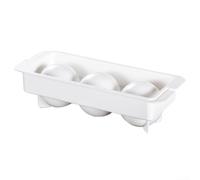 Bac à glaçons en plastique avec couvercle et poubelle - Moules empilables - Démoulage facile sans déversement - Pour boissons et fêtes - Blanc (trois carrés)