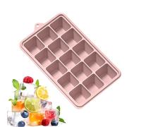 Bac à glaçons en silicone avec couvercle, moule à démoulage facile à 15 compartiments, machine à congélateur de qualité alimentaire, design flexible et empilable pour cocktail, café, eau, chocolat