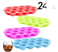 Bac à glaçons, en silicone, forme ronde, assortiment de 24 pièces + Prix avantageux