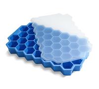 Bac à glaçons en silicone - GRANDSALEY - 37 alvéoles - avec couvercle - démoulage facile - compact 21×12,5×2,4 cm