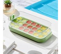 Bac à glaçons, moule en silicone recouvert avec port d'injection d'eau, 21/28 grilles, facile à démouler, design empilable pour congélateur