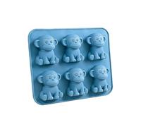 Bac à glaçons pour congélateur, 6 compartiments en forme de singe, moule de cuisine, retrait facile des glaçons, bacs à glaçons pour cuisine, maison, fête, réunion de famille, célébrations, restaurant