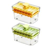 Bac à glaçons pour congélateur - 68 cubes à ouverture par pression avec couvercle à pelle