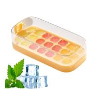 Bac à glaçons pour congélateur avec couvercle flexible | Bac à glaçons en silicone à 21 compartiments - Grand récipient pour whisky, eau, cocktails, nourriture, boissons
