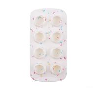 Bac à glaçons rond à 4 cavités 21,5 x 10,5 cm, empilable (A) | Matériau sans BPA, facile à démouler, passe au lave-vaisselle, taille 21,5 x 10,5 cm, réutilisable