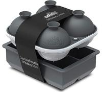 Bac à glaçons Samuelworld - moule à gros glaçons carrés et moule à gros glaçons sphériques de 6,3 cm pour whisky et cocktails, garde les boissons fraîches (gris)