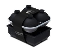 Bac à glaçons Samuelworld - moule à gros glaçons carrés et moule à gros glaçons sphériques de 6,3 cm pour whisky et cocktails, garde les boissons fraîches (noir)