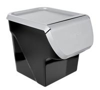 Conteneur de stockage alimentaire - VILDE - 13L - Gris - Couvercle amovible - Plastique alimentaire