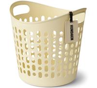 Bac à linge 40 cm, jaune, plastique, Humdakin