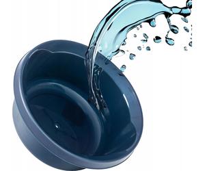 Bac à linge - Bac à lessive - Rond - Pour le linge - Taille L - Bleu foncé