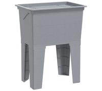 Bac à linge gris 59x41x75 cm résine