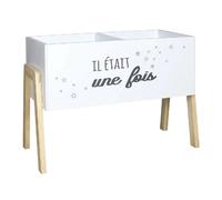 Bac à livre pour enfant en MDF Il était une fois - Blanc