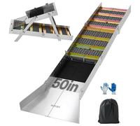 Bac à or VEVOR Highbanker 127 cm, bac à or pliable 2-en-1, en alliage d'aluminium, équipement d'orpaillage comprenant un sac à dos et des gants de protection, idéal pour les ruisseaux, les berges et l