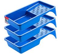 Bac à Peinture KADAX, bac à Peinture en Plastique, bac à Peinture pour Peintres pour Peinture Murale, bac à Peinture avec Une Petite poignée, Accessoires de Peinture, bac à Peinture (3, Bleu)