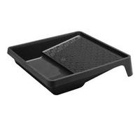 Bac à peinture - Plastique - Pour rouleaux - Plat - Noir - 33 x 24 cm Noir