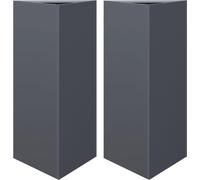 vidaXL Bac à plantes triangulaire 2 pcs Anthracite 40x34,5x70 cm Acier
