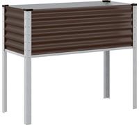 vidaXL Jardinière marron 100x45x90 cm acier, jardinière d'extérieur, bac à fleurs, bac à tomates, jardinière de terrasse, 4008971 Marron G