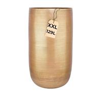 Pot de fleurs Camiel or 81cm - haut bac à plantes rond en aluminium