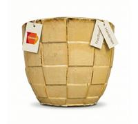 Bac à plantes EGG POT bronze avec relief - Céramique résistante au gel - Fabriqué à la main - Différentes tailles