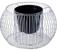 Bac à plantes en gabion - Gabion rond en acier - 66 cm - Argent