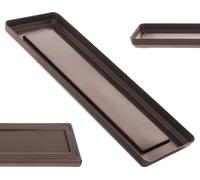 Bac à plantes Jardinière - Bac rectangulaire en plastique - Taille géante - Forme allongée - Pour l'intérieur/l'extérieur - Marron chocolat