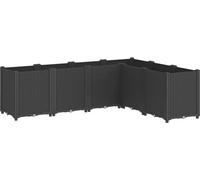 vidaXL Bac à plantes 160x120x53 cm Polypropylène Noir