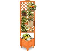 Bac à plantes parterre de 180 cm de haut avec treillis orange