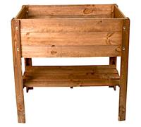 Bac à plantes surélevé en bois brun 80,5x40x78,5cm Bac à plantes herbes aromatiques Bac à fleurs