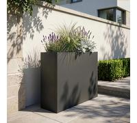Bac à plantes « Vaargel » - Pot d'intérieur/extérieur, 82 x 90 x 30 cm, rectangulaire, en acier galvanisé, gris anthracite