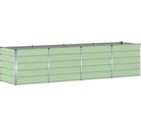 vidaXL Jardinière Vert 320 x 80 x 75 cm Acier, Jardin et terrasse, Pot Moderne résistant pour intérieur, extérieur, déco stylée, Salon, Patio