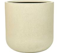 Bac à plantes VIVANNO en fibre de verre CHICO rond, beige Vésuve mat - 40 x 40 cm