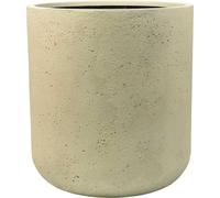 Bac à plantes VIVANNO en fibre de verre CHICO rond, beige Vésuve mat - 45 x 50 cm