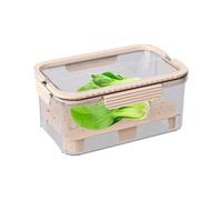Bac à salade transparent 23 x 15 cm, grande durabilité | Boîte à salade en PET/PP avec couvercle, idéale pour conserver la viande, les fruits, les légumes verts à feuilles. Parfait pour le réfrigérate