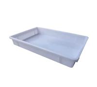 Bac a Vidange Plastique Rectangulaire, Bac Condensat Clim, Empilable, avec Grille de Fond, à Placer sous Les Pots de Fleurs e Les Climatiseurs(White,37x25x7cm/15x10x3in)