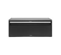 Brabantia Boîte à pain Fall Front – design peu encombrant, dessus plat – 18 l noir mat