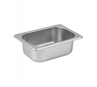 Bac alimentaire en inox - Bac inox GN 1/4 hauteur 65 mm - 265 x 162 mm - Empilable - Compatible GN/bain-marie/four