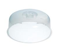 Bac Alimentaire - Plast Team - Cache micro-ondes transparent - Rond - 25 cm - Résistant jusqu'à 100°C