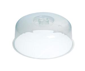 Bac Alimentaire - Plast Team - Cache micro-ondes transparent - Rond - 25 cm - Résistant jusqu'à 100°C