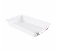 Bac alimentaire plat avec étiquette HACCP 3 litres - Blanc