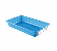 Bac alimentaire plat avec étiquette HACCP 3 litres - Bleu