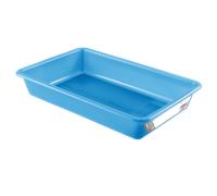 Bac alimentaire plat avec étiquette HACCP 8 litres - Bleu