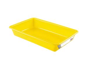 Bac alimentaire plat avec étiquette HACCP 8 litres - Jaune